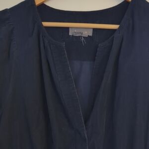 Anthropologie Navy Corduroy Dress